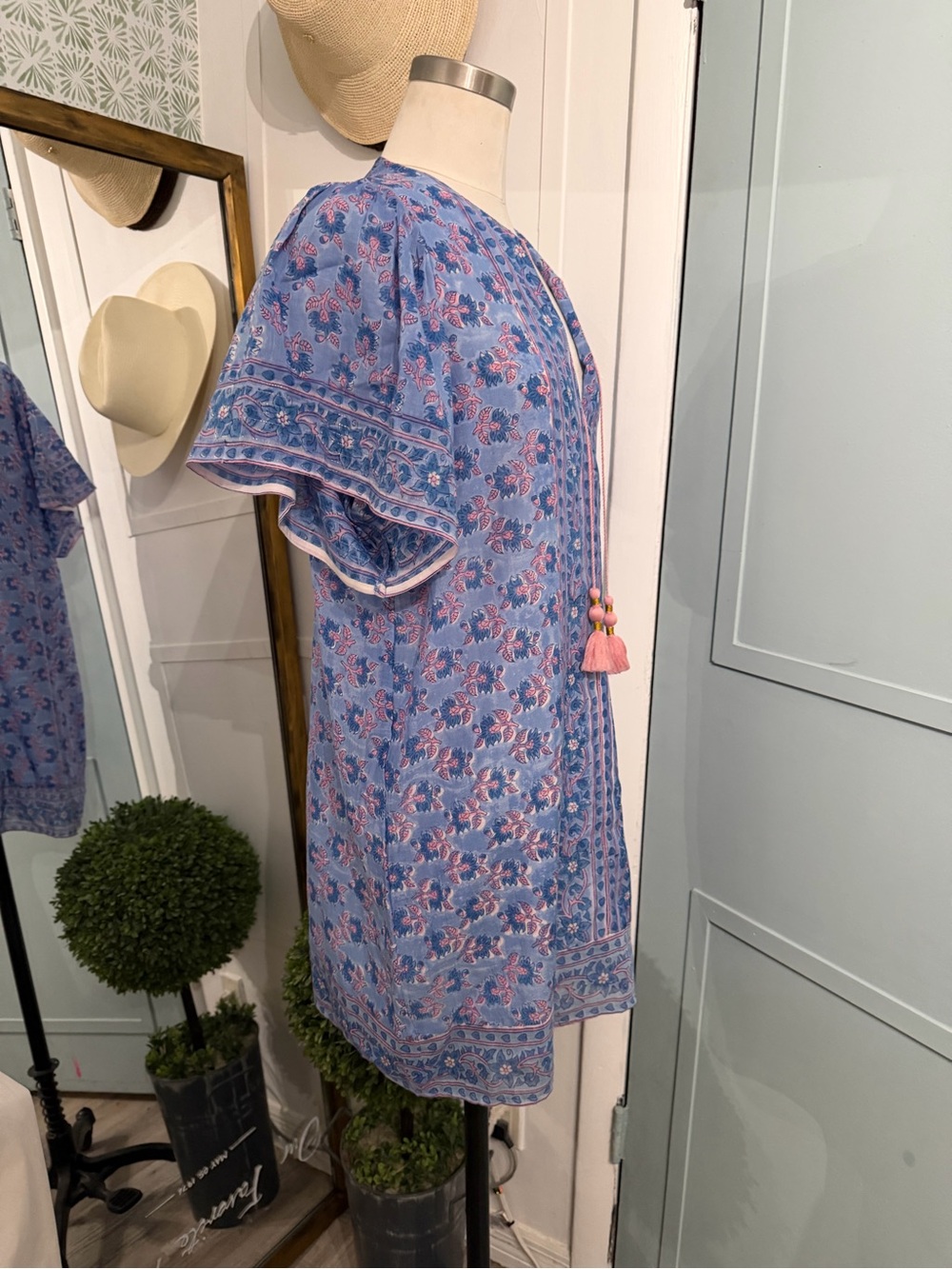 SPELL Flutter Tunic Dress Mini Medium Bohemian Short Sleeve - Picture 5 of 9